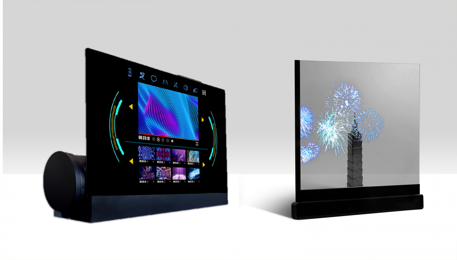 可捲式、折疊性、高透明